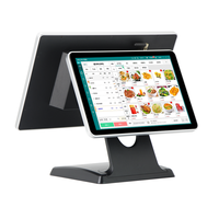 Caja Registradora POS Dual para Windows y Google Play Android 15.6+10.1/11.6 Pulgadas para Punto de Venta y Restaurante 156 POS Dual