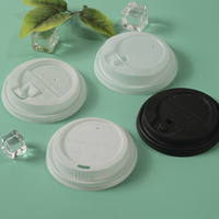 Couvre-tasses à café en papier PLA compostable de 90 mm, bouchons de tasses jetables biodégradables