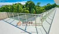 Balustrade de balcon personnalisée Reilbu, main courante en acier inoxydable, garde-corps en verre