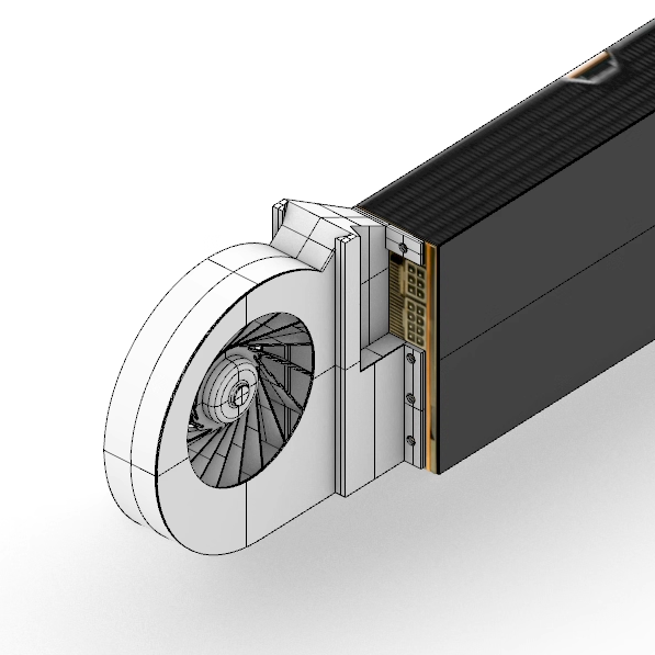 Direct blowing silent turbo fan-13cm long