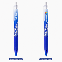 Pulpen Gel Plastik Biru 0.5mm Ujung Halus untuk Menulis Bisnis