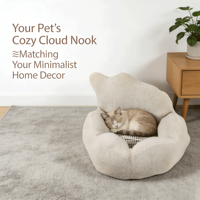 Canapé-lit orthopédique pour animaux de compagnie Pet Duke, pour chiens, chats et petits animaux, écologique, moderne, durable, en mousse à mémoire de forme, auto-ajustable, avec boîte amovible