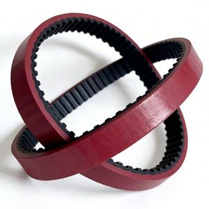 Courroie de distribution pour machine d'emballage T10-660 en caoutchouc rouge 20 mm ou largeur personnalisée, vulcanisation intégrée OEM - Product Image 1