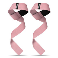 Sangles de musculation durables pour soulevé de terre avec logo personnalisé, sangles de poignet rembourrées en néoprène pour la musculation en salle de sport