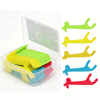 COOLFEEL Aangepaste Verpakking Privélabel Fruitgevulde UHMWPE Floss Giraf Dieren Plastic Kinder Tandenstokers