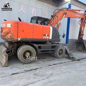 HITACHI มือสองเครื่องจักร ZX210W-3 210W ประสิทธิภาพสูงเวลาทำงานต่ำมีแกนมอเตอร์กระปุกเกียร์ PLC - Product Image 2