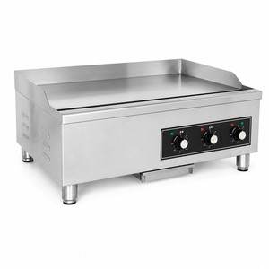 Commercial Electric Flat Top Griddle 900mm Countertop Smooth Plate Grill 380V Restaurant Griddle for Burger Steak Bacon - Product Image 1