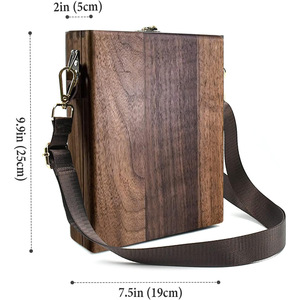กล่องดินสอไม้แบบสะพายข้าง 25x19x6 ซม. สไตล์จีน พร้อมตัวล็อคแบบ Hasps สำหรับนักเขียนและใช้เป็นของขวัญ - Product Image 2