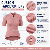 Jersey de Ciclismo para Mujer al por Mayor OEM, Transpirable, de Manga Corta, para Bicicleta de Carretera, para Pedidos al por Mayor de Marca Personalizada