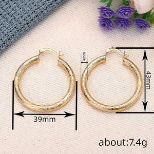 Women's Wave Texture Hoop Ear Cuff French Style Fashion Jewelry Earrings - Product Image 4
