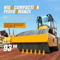 Prix usine 8t 10t Compacteur routier vibrant hydraulique monorouleau autoporté pour asphalte et sol, machine de construction
