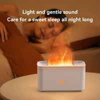 Nouveau Design Mini Diffuseur Humidificateur Ultrasonique de Bureau Effet Flamme 7 Couleurs pour Chambre, Maison, Hôtel