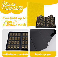 Classeur de cartes à collectionner MIO personnalisé en cuir PU, 1024+ pochettes, porte-cartes photo 16 poches, compatible avec