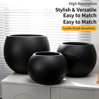 Pots en plastique de qualité supérieure pour la maison et le jardin, utilisation intérieure/extérieure, légers, durables, incassables, couleur personnalisée, design lisse, sculptés à la main