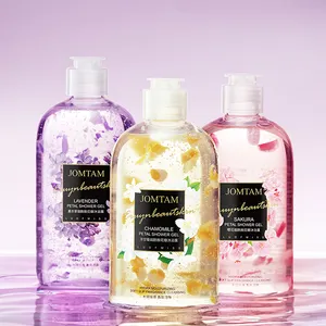 OEM ODM-botella de jabón líquido con extracto de flor de cerezo personalizado, Gel de ducha para lavado corporal, blanqueador orgánico refrescante