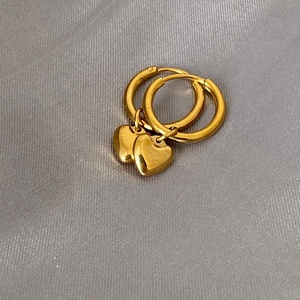 Classic Trendy Small Heart Drop Earring <strong>Stainless</strong> <strong>Steel</strong> <strong>Jewelry</strong> - Product Image 4