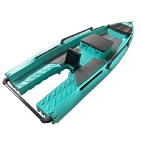 Promotion : Kayak de pêche solo de haute qualité pour rivière et mer, 4m (14ft), avec moteur – Bateaux Skiff à vendre
