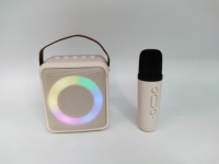 Haut-parleur sans fil portable de haute qualité, mini home cinéma, microphone karaoké, lecteur audio extérieur, batterie intégrée, basses puissantes, RGB