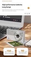 Cámara Digital de Fábrica OEM ODM Portátil con Zoom 16x, Autoenfoque, 68MP, 1000mA Recargable, Cámara Dual Digital 4k con Wifi