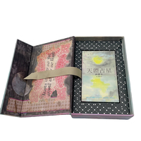 Cartes de tarot et d'oracle de luxe haut de gamme, personnalisées, écologiques, en papier brillant, avec guide et coffret magnétique