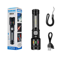 Lampe de poche HL-320 Private Label Plastique ABS Lampe torche de sécurité laser blanche Lampe de poche Affichage de la puissance