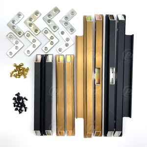 Prix de gros Profilés en aluminium extrudé Stock d'usine Armoire <span class=keywords><strong>coulissante</strong></span> pour armoires de cuisine Armoire <span class=keywords><strong>porte</strong></span> découpe de cadre - Product Image 6