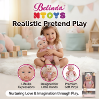 Poupées de bébé nouveau-né Belinda Toys Reborn 11 pouces en vinyle, poupées de bébé nouveau-né réalistes pour filles, poupées de bébé Reborn unisexes, jouets réalistes