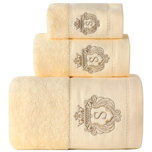 Custom Logo 34*74cm 50*100cm 70*140cm 100% Cotton Quick-Dry Solid Color Hotel & Home Use <b>Towel</b> <b>Set</b>-Wholesale Gift - Product Image 1