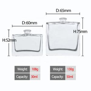 LANGXU fournisseur verre crytal carré vide boîte de luxe personnalisé niche vide bouteille de parfum avec couvercle noir - Product Image 2