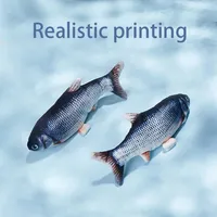 Jouet interactif en gros pour chat, rechargeable par USB, avec herbe à chat, poisson électronique mobile, pour chaton, personnalisable OEM