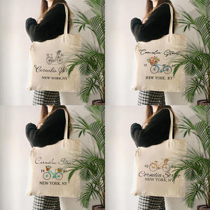 Sac fourre-tout New York Vintage Cornelia Street Pattern Tote Canvas Sac à bandoulière personnalisé pour le voyage Sac à provisions réutilisable pour femmes 1 pièce - Product Image 1