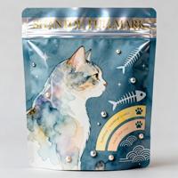 Emballage personnalisé pour aliments pour chats en sachet souple, résistant à l'humidité, haute barrière, avec fermeture éclair