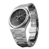 Montre de luxe pour homme avec phase de lune et date, design de marque tendance, personnalisée, de haute qualité, étanche, avec cristal saphir
