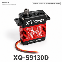 Servomoteur industriel UAV XQ-S9130D 130 kg en aluminium 7075 CNC, sans balais, haute tension, étanche, 16,8 V, pour charge lourde