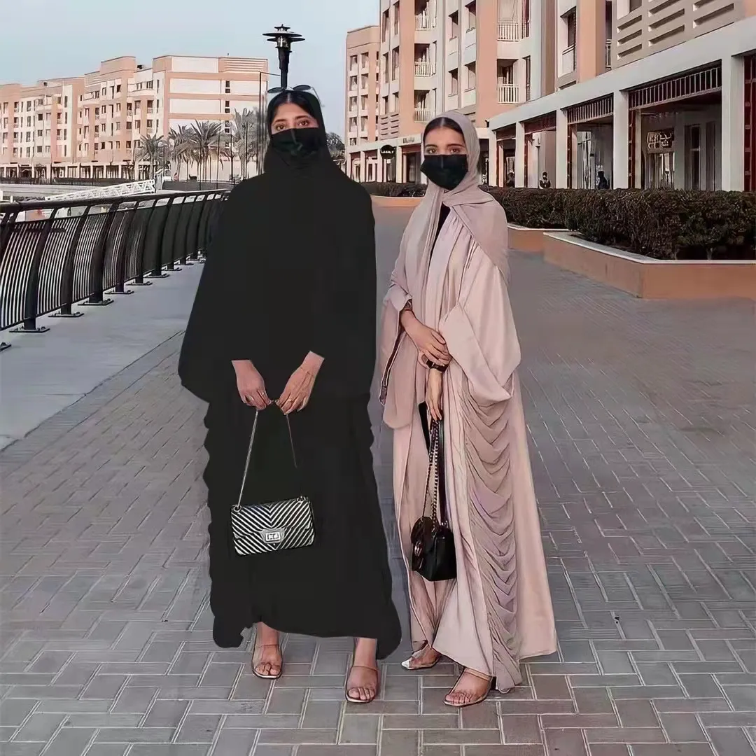 Vestido longo com chiffon para nida, vestido longo com roupas islâmicas para decoração de abaya, novo, 2022