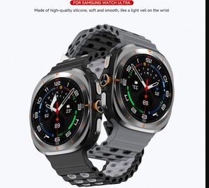 Correa Deportiva de Liberación Rápida para Galaxy <span class=keywords><strong>Watch</strong></span> 8 7 Ultra 47mm, Correa de Reloj de Silicona Transpirable con Múltiples Orificios y Hebilla de Pin - Product Image 6