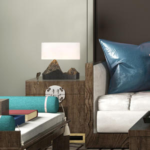 Lámpara de Mesa de Resina con Forma de Montaña Zen Creativa, Estilo Chino, Cálida, Moderna, Flexible, Decorativa, para Dormitorio, Estudio, Mesita de Noche - Product Image 5