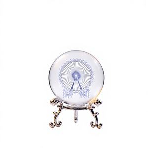 ของตกแต่งโต๊ะเรซิ่นสร้างสรรค์ ลูกบอลคริสตัล 3 มิติ แกะสลักภาพ ล้อเฟอร์ริสวีล กาแล็กซี่ ลูกแก้ว ของตกแต่งวันครบรอบพิธีบัพติศมา - Product Image 1