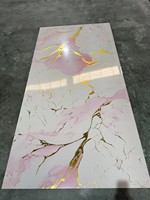 Panneau mural en PVC marbré en gros 1220x2440x3mm, panneau mural UV pour la décoration intérieure commerciale des hôtels