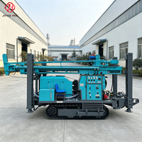 Foreuse hydraulique complète sur chenilles en acier JHS-800 pour puits d'eau, machine de forage rotative de 800 m de profondeur pour puits profonds