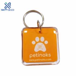 Porte-clés NFC en époxy personnalisé avec logo 13,56 MHz, porte-clés intelligent NFC pour les réseaux sociaux, Instagram, WhatsApp, TikTok, <span class=keywords><strong>YouTube</strong></span> - Product Image 3