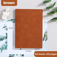 Carnet créatif tendance en similicuir souple A5, logo personnalisé, design minimaliste - Cadeau publicitaire parfait, bloc-notes d'affaires