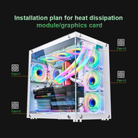 Casing PC Gaming ATX Grosir, Mendukung GPU 400mm, Pendingin Air 360mm di Bagian Atas, Dengan 7 Slot PCIe dan Dua Slot HDD