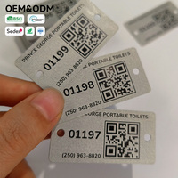 Placas de Identificación Redondas con Código QR, Número de Serie e Instrucciones de Marca de Golf, Marcadas con Láser, con un Solo Orificio Central