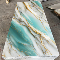 Panneau PVC Marbre en Gros Facile à Installer, Moderne, Étanche et Anti-UV pour la Décoration Intérieure des Chambres, Salons et Salles de Bain