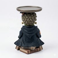 Figurine de fantôme vert réaliste en résine peinte à la main, porte-bougie, décoration pour la maison, le bureau, le salon