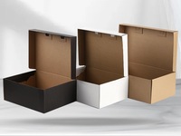 Boîte en carton ondulé épais de gros pour OEM, style à clapet, rangement de chaussures, logo personnalisé, conception pliable à clapet, gaufrage, éponge