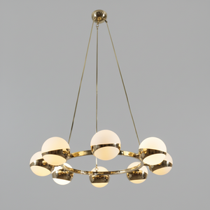 Candelabro de anillo nórdico posmoderno, luz blanca cálida, 8 globos, hogar, Villa, restaurante, techo, 4000K, 3000K, opciones - Product Image 1