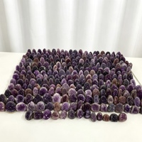 En gros Chine Mini Œufs de géode d'améthyste, grappes de cristaux Druzy naturels polies, pierres de guérison de forme irrégulière pour le bricolage et la décoration intérieure
