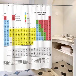 <span class=keywords><strong>Rideau</strong></span> de douche à la mode avec la table périodique des éléments, imperméable, en polyester 3D, <span class=keywords><strong>rideau</strong></span> de <span class=keywords><strong>baignoire</strong></span> - Product Image 3